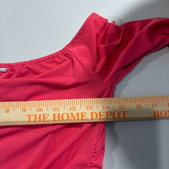 MICHAEL KORS Women's Cold-Shoulder Keyhole Top Long Sleeve Sz XS NWT Stretch - Picture 4 of 7